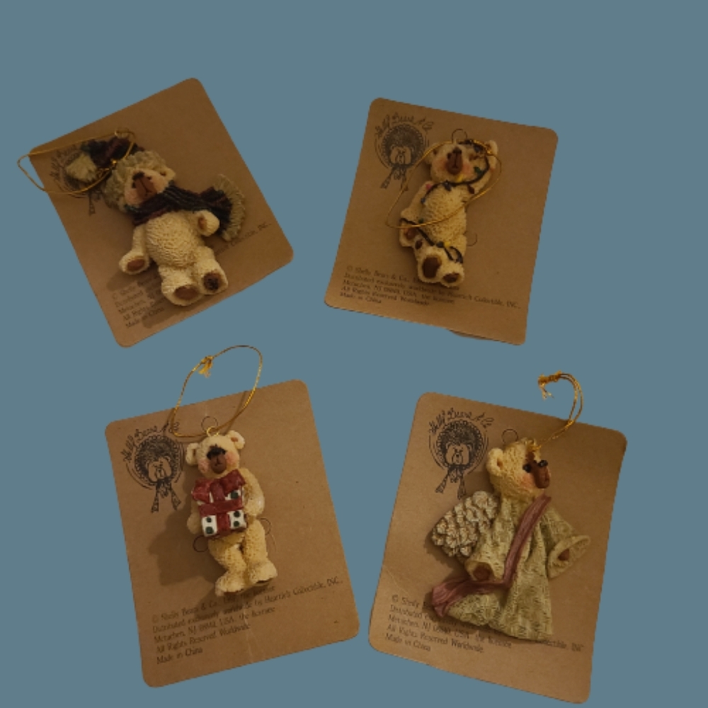 Collectable Shelly Bears & Co Set of 4 Ornaments